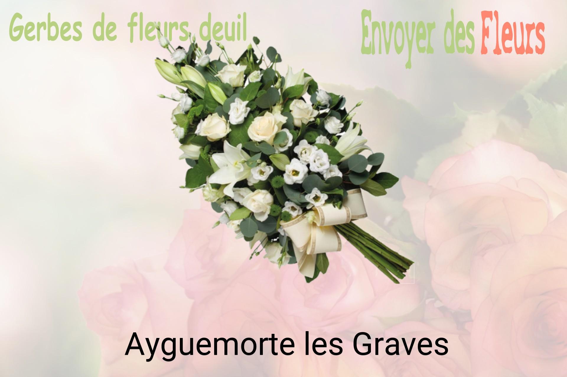 Gerbe de fleurs de deuil livrée à Ayguemorte-les-Graves